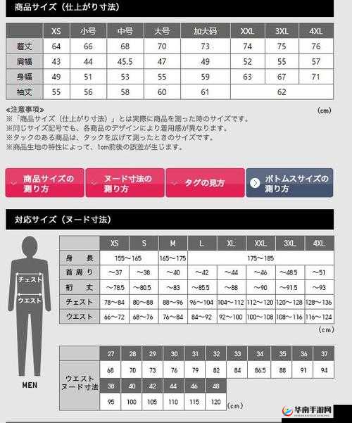 日本尺码与亚洲尺码区别：探究两者的差异所在