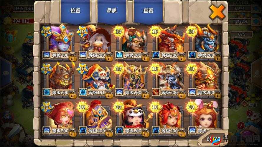 城堡争霸英雄祭坛升级建造时间详细数据